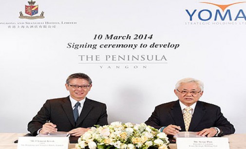 Signing ceremony to Develop The Peninsula Yangon