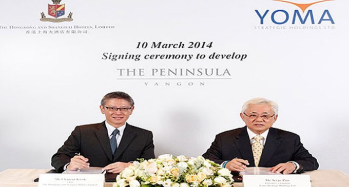 Signing ceremony to Develop The Peninsula Yangon