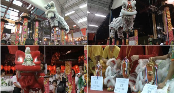 Myanmar Lion dance team wows crowd in Singapore