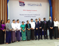 MoU Signing Ceremony between Myanmar International ICT Exhibition and CommuniCast Myanmar