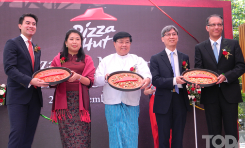 The first PIZZA Hut in Myanmar