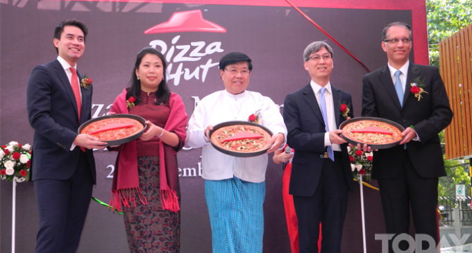 The first PIZZA Hut in Myanmar