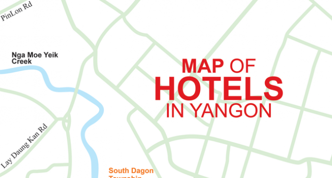 MAP OF HOTELS IN YANGON