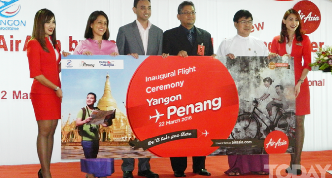 Air Asia’s new Yangon-Penang flight