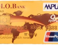 Credit Card issued by M.O. Bank and Union pay International