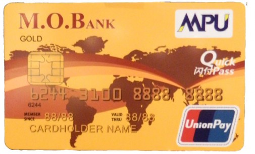 Credit Card issued by M.O. Bank and Union pay International