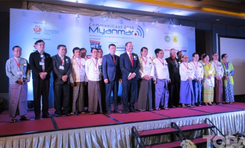 A jont-ceremony of CommuniCast Myanmar 2016 and International Myanmar ICT Exhibition 2016